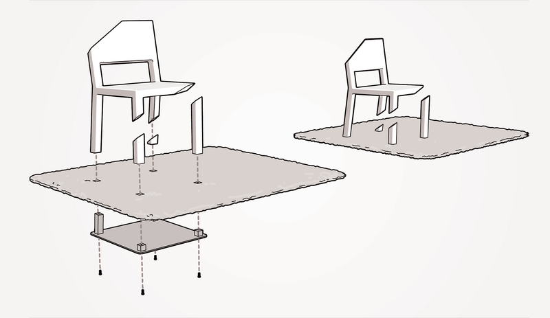 Illustration for article titled How Is This One-Legged Chair Not Falling Over?